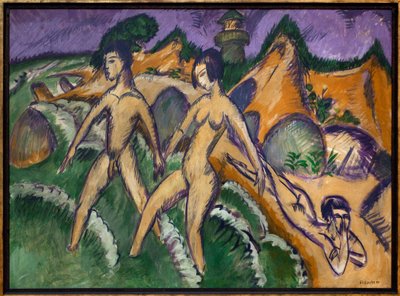 Přes moře. Obraz Ernsta Ludwiga Kirchnera (1880-1938), olej na plátně od Ernst Ludwig Kirchner