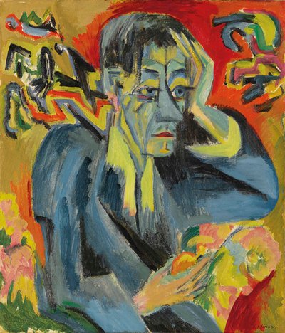 Portrét básníka Leonharda Franka, 1917. od Ernst Ludwig Kirchner