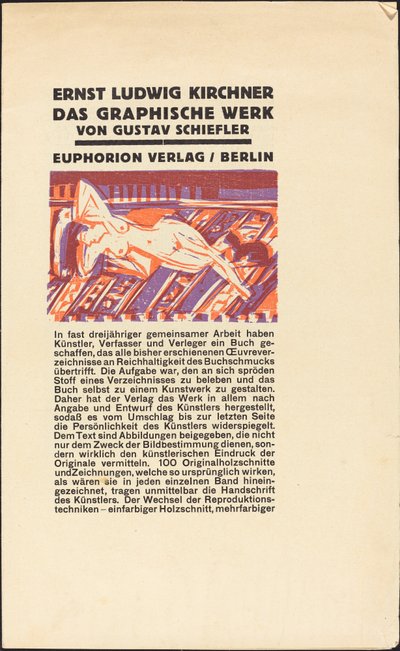 Ležící akt s kočkou od Ernst Ludwig Kirchner
