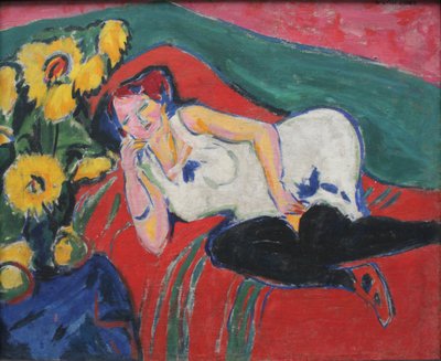 Odpočívající žena v bílé košili od Ernst Ludwig Kirchner