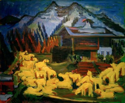 Stádo ovcí od Ernst Ludwig Kirchner