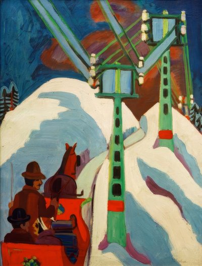 Jízda na saních od Ernst Ludwig Kirchner