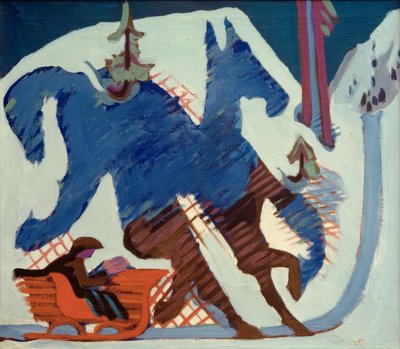 Jízda na saních od Ernst Ludwig Kirchner