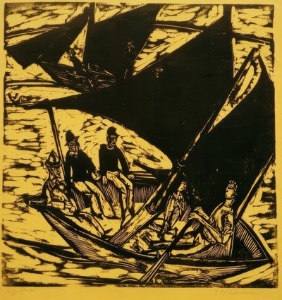 Plachetnice poblíž Fehmarnu od Ernst Ludwig Kirchner