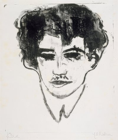 Autoportrét. Kolem roku 1908 od Ernst Ludwig Kirchner