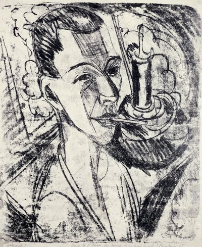 Autoportrét s cigaretou od Ernst Ludwig Kirchner