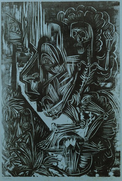 Autoportrét s tancem smrti, 1917 od Ernst Ludwig Kirchner