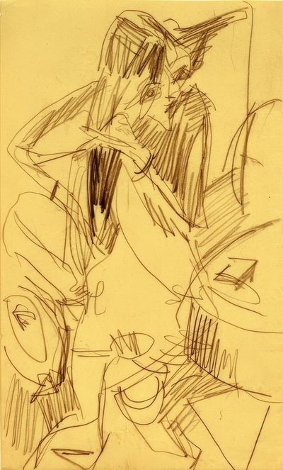 Česací akt od Ernst Ludwig Kirchner