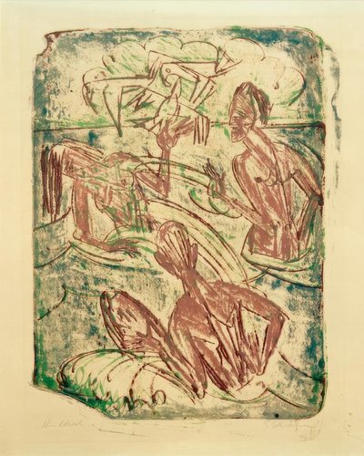 Stříkající koupání od Ernst Ludwig Kirchner