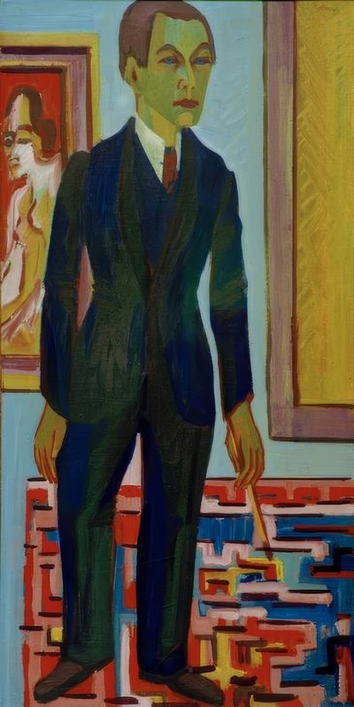 Stojící malíř. Autoportrét od Ernst Ludwig Kirchner