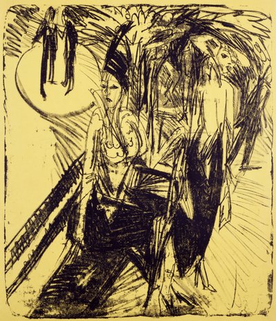 Pouliční chodci na Kurfurstendammu od Ernst Ludwig Kirchner
