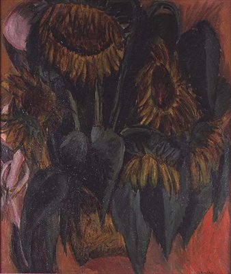 Slunečnice od Ernst Ludwig Kirchner