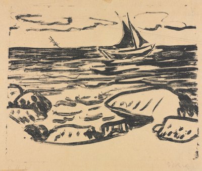 Moře poblíž Staberhuku od Ernst Ludwig Kirchner