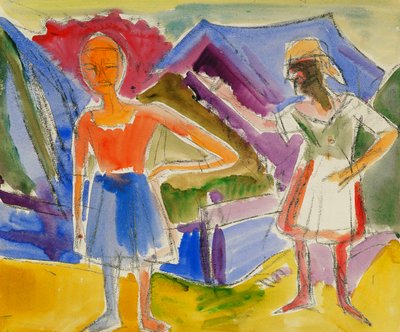 Dvě figury; dvě postavy, od Ernst Ludwig Kirchner