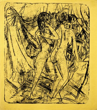 Dva akty u okna, 1915 od Ernst Ludwig Kirchner