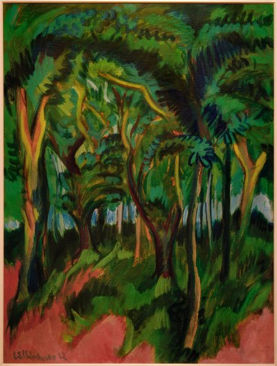 Lesní srdce s růžovým popředím od Ernst Ludwig Kirchner