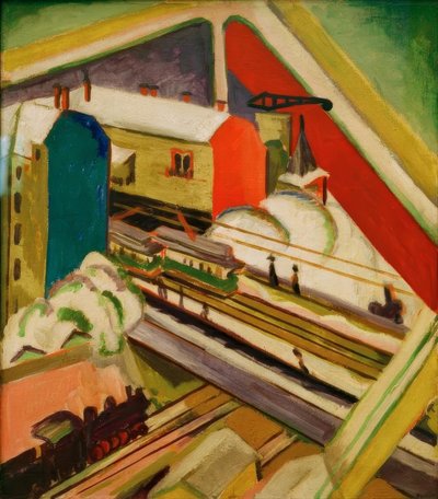 Wannseebahn, viděno oknem studia od Ernst Ludwig Kirchner