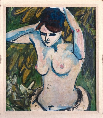 Žena se zdviženýma rukama, 1910 od Ernst Ludwig Kirchner