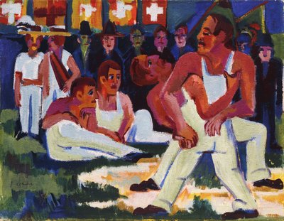 Zápasník; Ringer, 1923 od Ernst Ludwig Kirchner