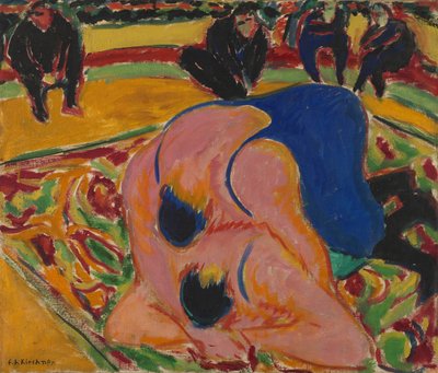Zápasníci v cirkusu od Ernst Ludwig Kirchner
