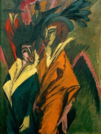Dvě ženy na ulici od Ernst Ludwig Kirchner