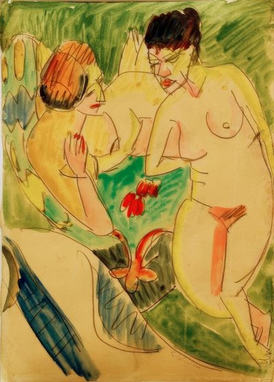 Dvě nahé ženy od Ernst Ludwig Kirchner