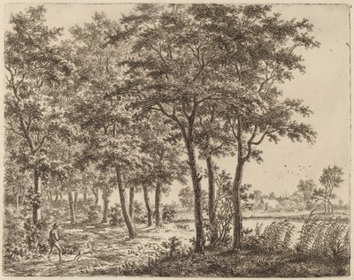 Krajina s rolníkem nesoucím dříví, c. 1800. od Ernst Willem Jan Bagelaar