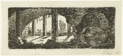 Ruiny pevnosti Sint-Pieter poblíž Maastrichtu od Ernst Willem Jan Bagelaar