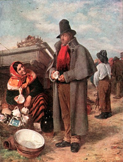 Nákup Číny (barevná litografie) od Erskine Nicol