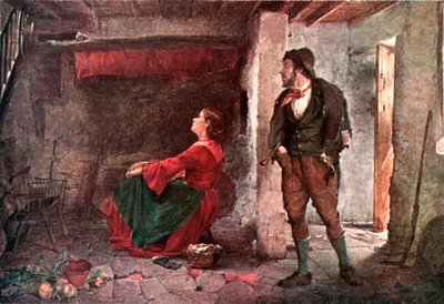 "Neprovokuj mě" (barevná litografie) od Erskine Nicol