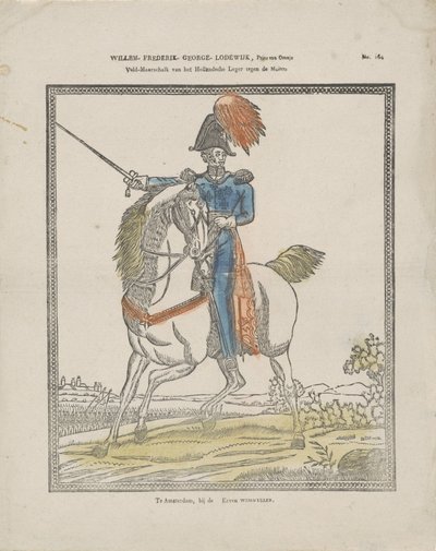 Willem-Frederik-George-Lodewijk, princ Oranžský / polní maršál nizozemské armády proti vzbouřencům (titul na předmětu) od Erve Wijsmuller