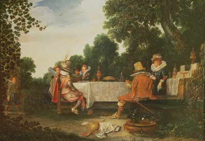 Párty na zahradě od Esaias I van de Velde