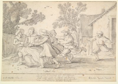 Chlapci honí dívku od Esaias van de Velde
