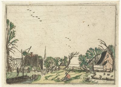 Vesnice Malé krajiny (název série) od Esaias van de Velde