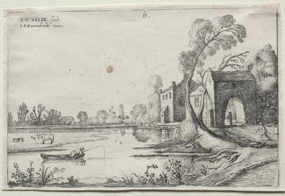 Krajina s řekou a vrátnicí od Esaias van de Velde