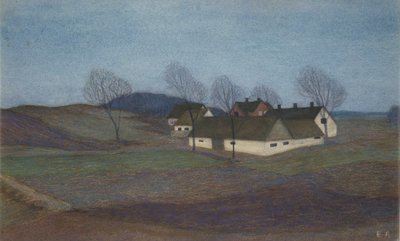 Zélandská farma (pastel) od Ester Almqvist