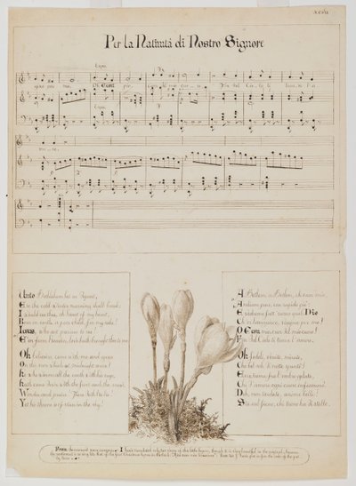 Zpěvník Per la Nativita di Nostro Signore, kolem 1868-1882 od Esther Frances Alexander