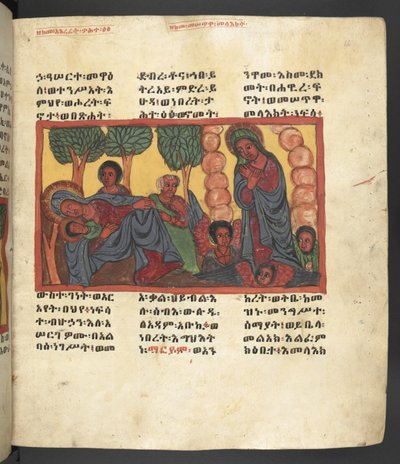Nebo. 607 f066r, Scéna ze života Panny Marie, z 
