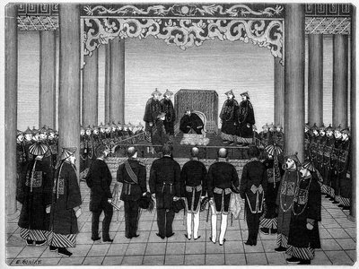 Přijetí zahraničního diplomatického sboru čínským císařem, 29. června od Etienne Antoine Eugene Ronjat