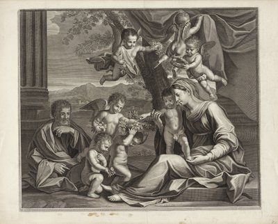 Svatá rodina s putti od Etienne Baudet (possibly)