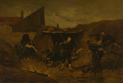 V příkopu, c. 1875. od Etienne Berne Bellecour