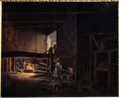 Kovárny v Chatillon sur Seine (Chatillon-sur-Seine) Malba Etienna Bouhota (1780-1862) 1823 Montbard, Musee des Forges de Breffan od Etienne Bouhot