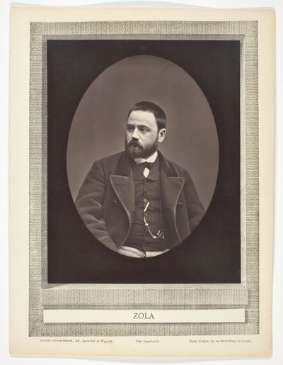 Émile Zola (francouzský romanopisec, dramatik a novinář, 1840-1902) od Etienne Carjat