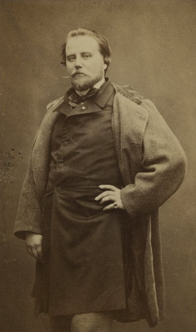Portrét Charlese Basseta (1822-1869) známého pod pseudonymem Adrien Robert. od Etienne Carjat