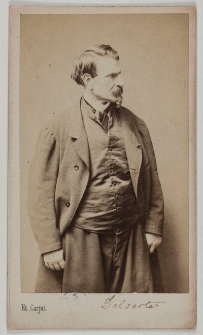 Portrét Françoise Delsarteho, asi 1870-90 (albumenový tisk) od Etienne Carjat