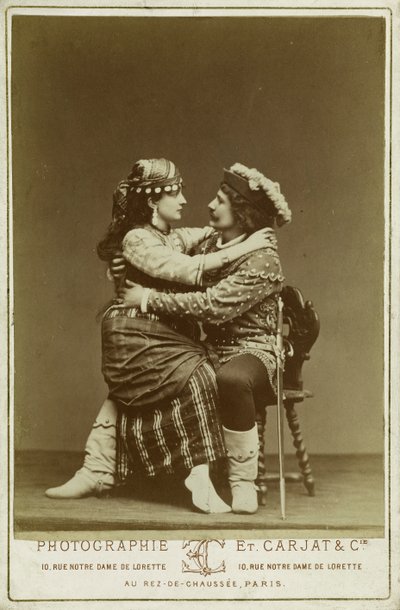 René Didier a Alice Lody v rolích Phoeba a Esmeraldy od Etienne Carjat