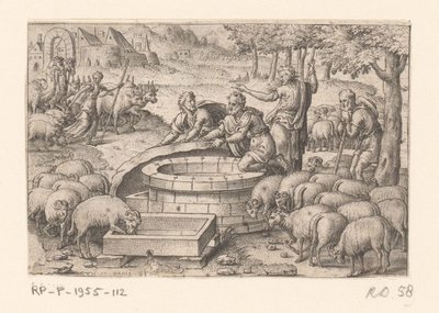 Jakob naklonil od steena van de put Historie Genesis (název série) od Etienne Delaune