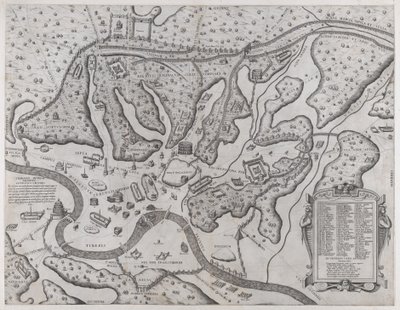Zrcadlo římské velkoleposti: Starověký Řím a jeho kopce, ze západu, 1573., 1573. od Etienne Duperac