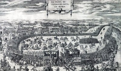 Dupérac Svátek Testaccio 1554 od Etienne Duperac