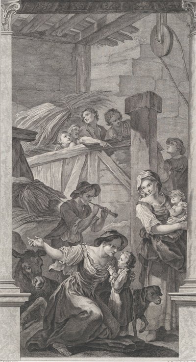 Kaple Nalezenců v Paříži: Klanění pastýřů, 1752. od Etienne Fessard